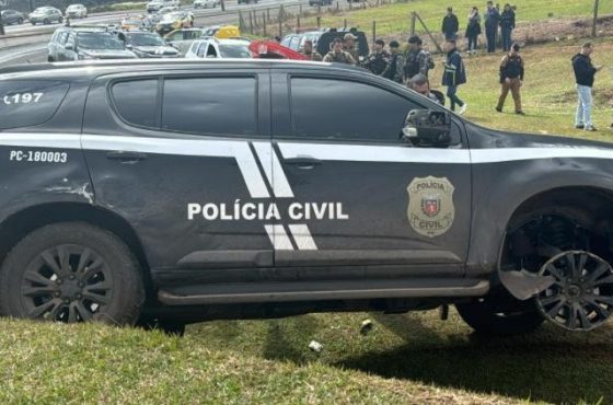 PC Preso com Falsa Viatura Carregada de Drogas em Cascavel